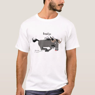 Lustigt vildaste körande tecknad illustration t shirt