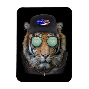 Lustigt vilt klädt på Funny Bengal Tiger Magnet