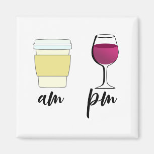Lustigt Vin-kaffe am Pm Magnet