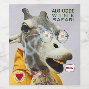 Lustigt Vin Safari Vin-etiketter! Vin-etikett Vinflaska Etikett
