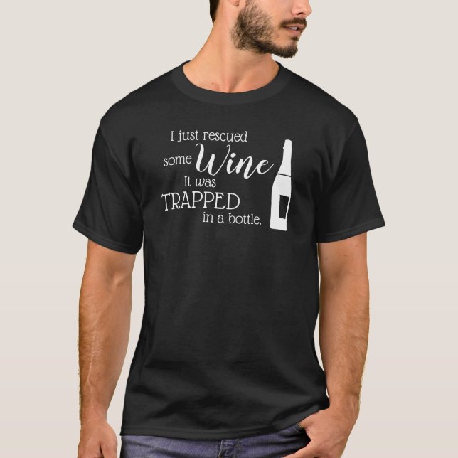 Lustigt Vin som säger upp citat från Flaska T Shirt (Framsida)