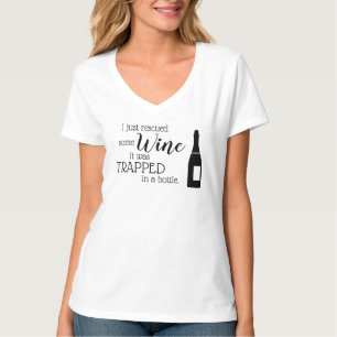 Lustigt Vin som säger upp citat från Flaska T Shirt