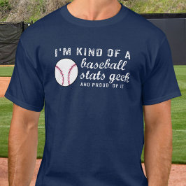 Lustigt Vintage Baseball Stats Geek Baseball Fläkt Tee Shirt