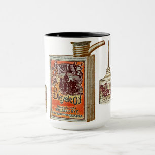 Lustigt Vintage Bicycle Sperm Oil Mugg