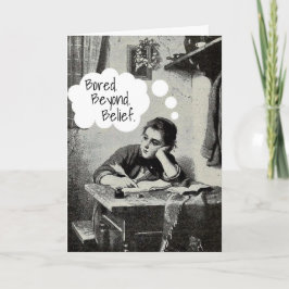 Lustigt Vintage Illustration jag saknar dig Kort