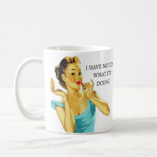 Lustigt Vintage jag inte har någon aning om vad ja Kaffemugg