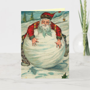 Lustigt Vintage julkort Helgkort