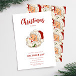 Lustigt Vintage jultomten Party Inbjudningar<br><div class="desc">Besynt Vintage julfest - inbjudan</div>