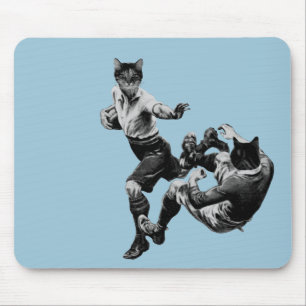 Lustigt vintage rugby Spela katt Musmatta