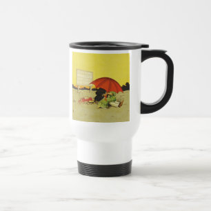 Lustigt vintage strandparaplygosvevar resemugg