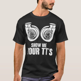 Lustigt visa Tävlan med den dubbla turbobilen T Shirt