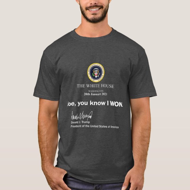 Lustigt Vita huset Obs! Joe Du vet att jag Won T Shirt (Framsida)