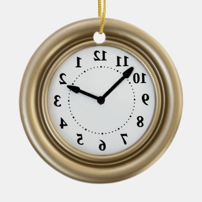 Lustigt vitt kaninklocka julgransprydnad keramik (Framsidan)