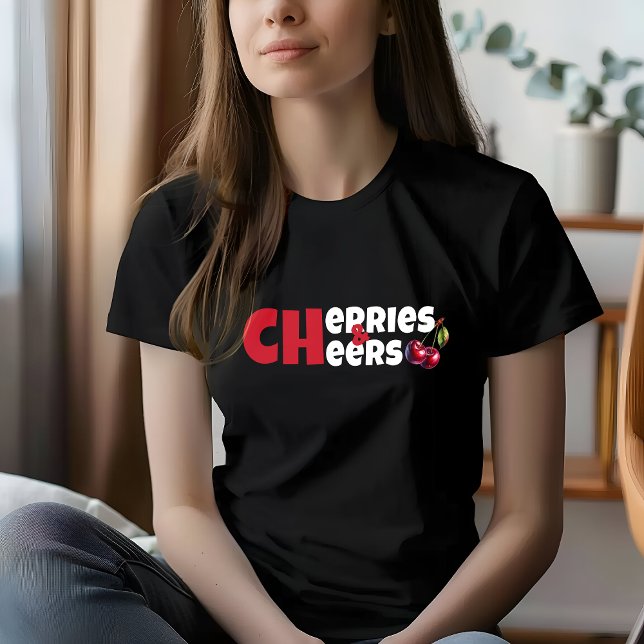 Lustigt, vitt, rödkörsbärsslogan mor dag t shirt (Skapare uppladdad)