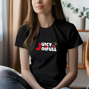 Lustigt, vitt, rödkörsbärsslogan mor dag t shirt
