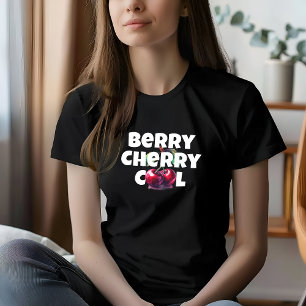 Lustigt, vitt, rödkörsbärsslogan mor dag t shirt