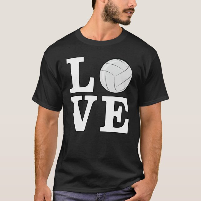 Lustigt Volleyball Design T Shirt (Framsida)