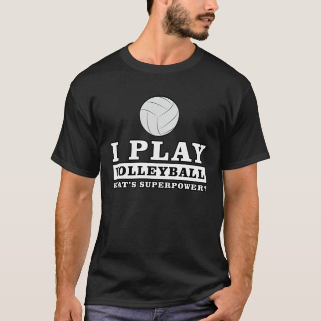 Lustigt Volleyball Design T Shirt (Framsida)