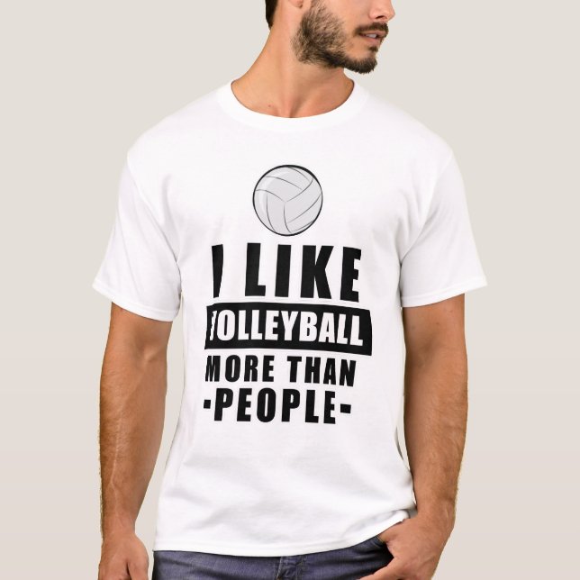 Lustigt Volleyball Design T Shirt (Framsida)