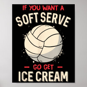Lustigt volleyball Shirt för flickor Tonåring kvin Poster