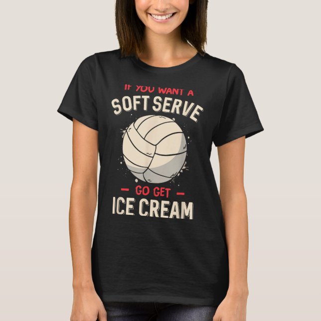 Lustigt volleyball Shirt för flickor Tonåring kvin T (Framsida)