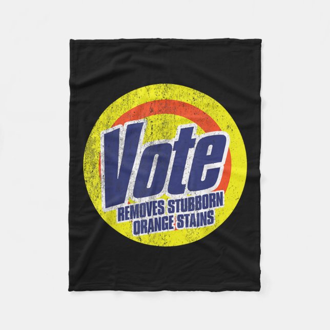 Lustigt votering tar bort stubborn Orange Stains A Fleecefilt (Framsidan)