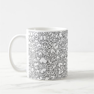 Lustigt vuxen mönster kaffemugg