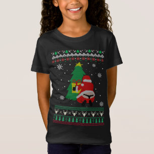 Lustigt Vuxen Santa's Whale Svan Thongs Ugly Chris T Shirt