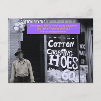 Lustigt vykort - bomullsburkar