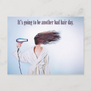 Lustigt vykort för dålig Hair Day