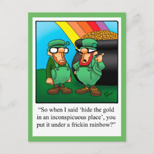 Lustigt vykort för Humor i St. Patrick-Day