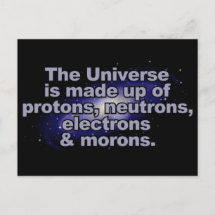Lustigt vykort "Universe"