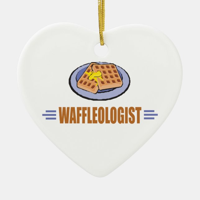 Lustigt Waffle Julgransprydnad Keramik (Framsidan)