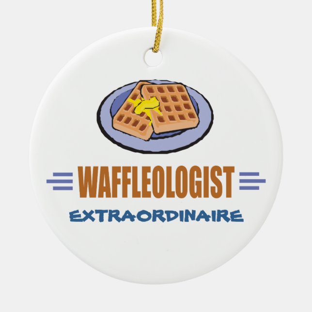 Lustigt Waffle Julgransprydnad Keramik (Framsidan)