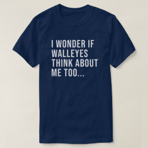 Lustigt Walleye Fishing Shirt för manar och Women T