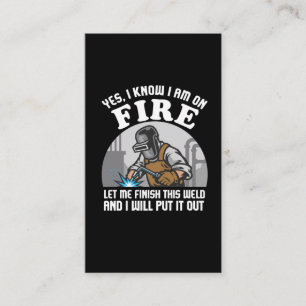 Lustigt Welding Quote for Welder Visitkort