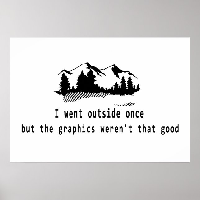 Lustigt Went utanför gångens grafikdatorspel Poster (Framsidan)