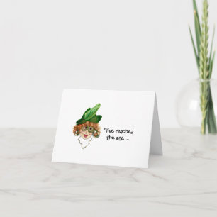 Lustigt, Whimsical Dam Tåg of Think Card Kort