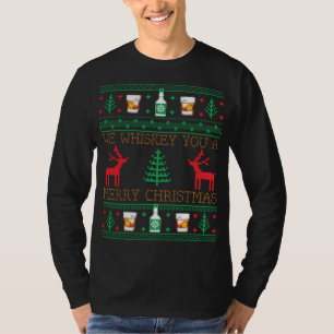 Lustigt whisky som dricker uggla julsötare t shirt