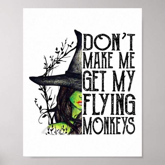 Lustigt Witch Halloween får mig inte att flyga. Poster (Framsidan)