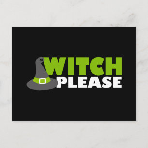 Lustigt "Witch Snälla" Vykort