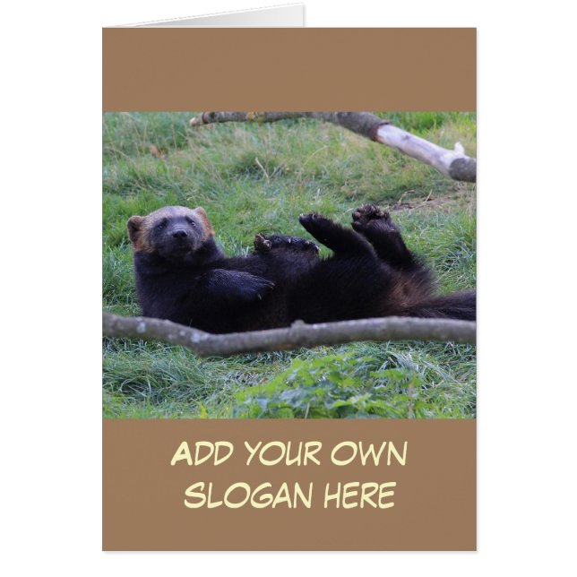 Lustigt Wolverine Photo att anpassa dig själv Hälsningskort (Framsidan)