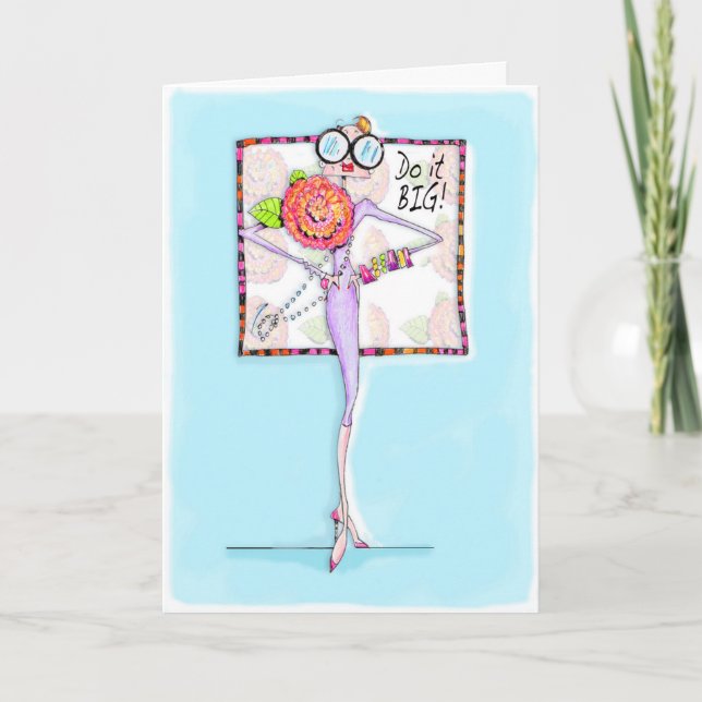 Lustigt Woman-födelsedagskort, vän med födelsedags Kort (Framsida)