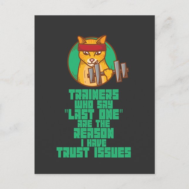 Lustigt Workout Vykort (Framsida)