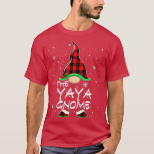 Lustigt Yaya Gnome Red Buffalo Play-julen P T Shirt