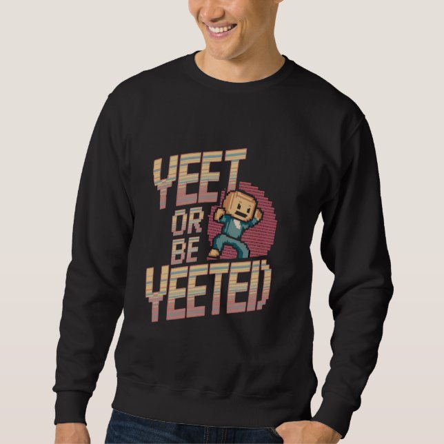 Lustigt Yeet eller Yeets Dank Memb Video Game Lång Ärmad Tröja (Framsida)