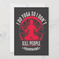 Lustigt Yoga jag gör Yoga så jag Dödor inte folk