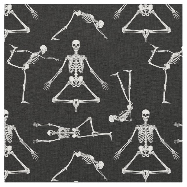 lustigt yoga skelett tyg (Närbild)