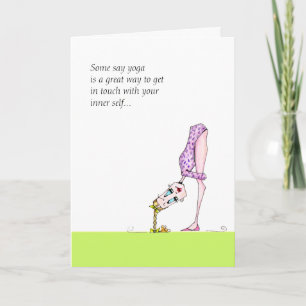 Lustigt yogaattitydkort humor kort