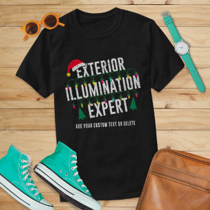 Lustigt, yttre belysning av Ljus i julklapp T Shirt